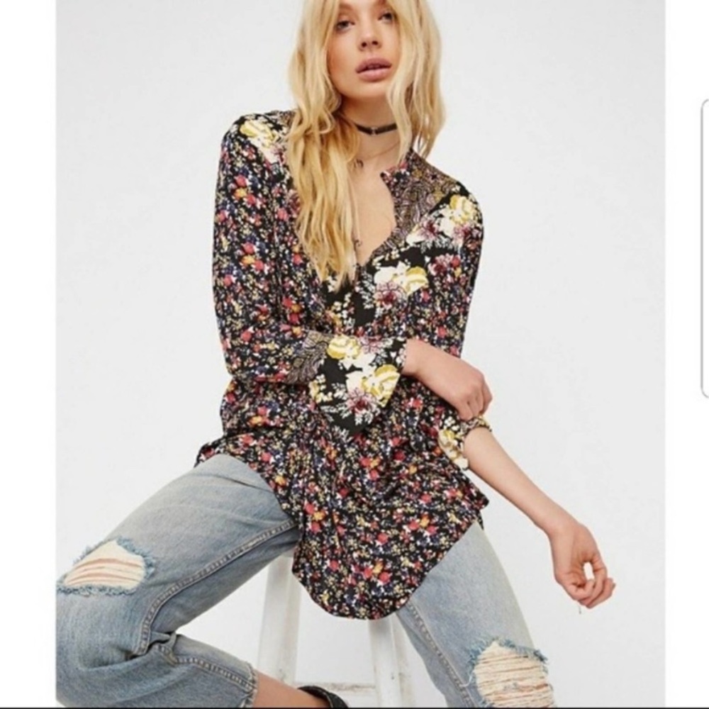 Free People Wildflower Fields Top XS NWT